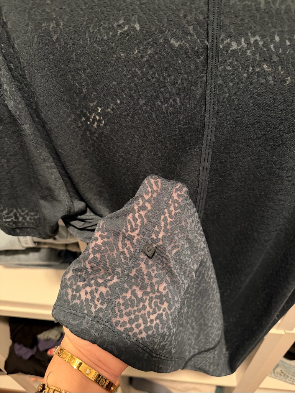 Dark green Leopard Print Active Top (like a deep emerald almost)